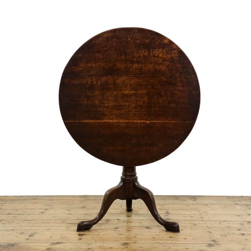 Antique George Lll Oak Tilt Top Table
