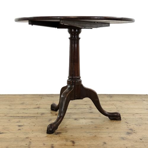 fig 1. Antique George lll Oak Tilt Top Table