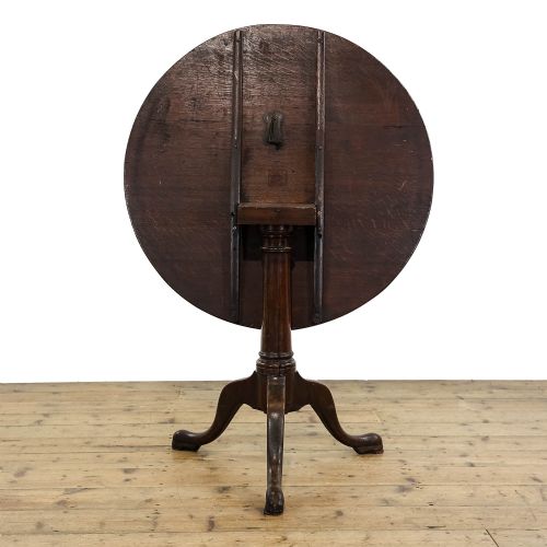 fig 2. Antique George lll Oak Tilt Top Table