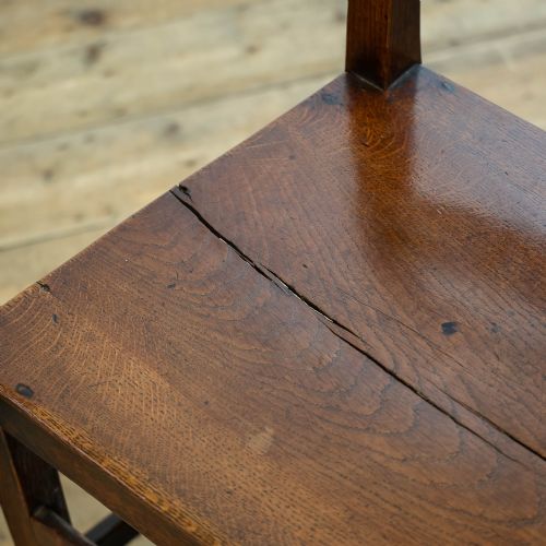 fig 2. Set of Three Antique Oak Bobbin Back Kitchen Chairs