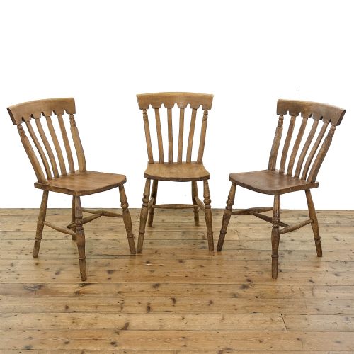 Set of Three Antique Kitchen Chairs