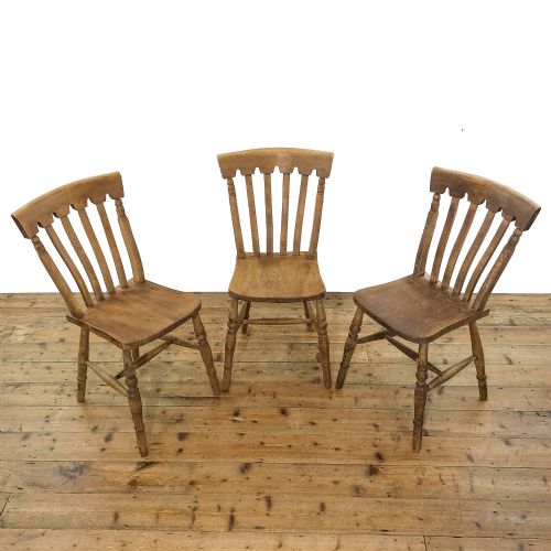 fig 1. Set of Three Antique Kitchen Chairs