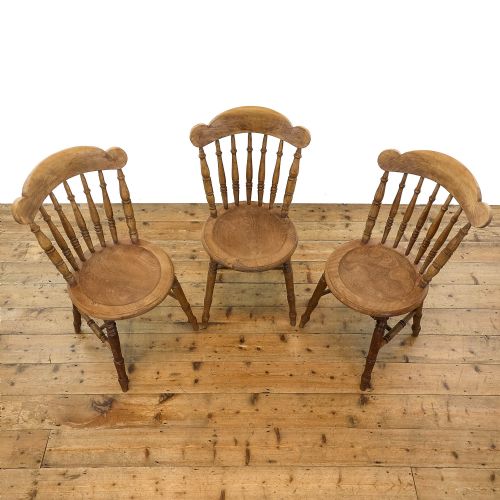fig 1. Set of Three Antique Ash and Elm Penny Chairs