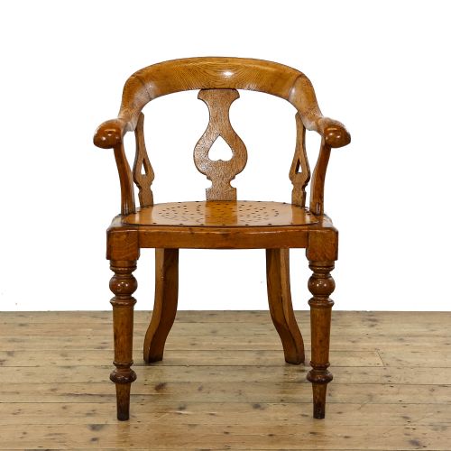 fig 1. Antique Oak Captains Armchair