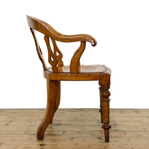 fig 2. Antique Oak Captains Armchair