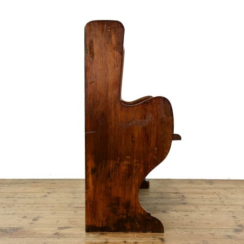 fig 2. Small Antique Pine Chapel Pew
