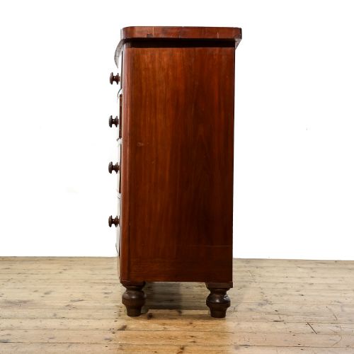 fig 1. Antique Victorian Mahogany Bow Front Chest of Drawers