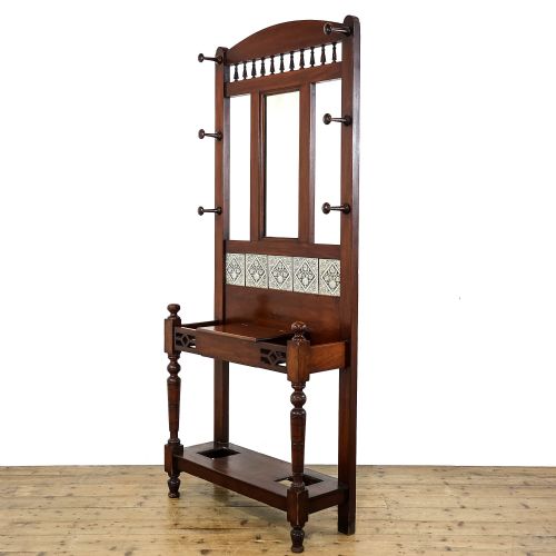 fig 1. Antique 19th Century Mahogany Hall Stand
