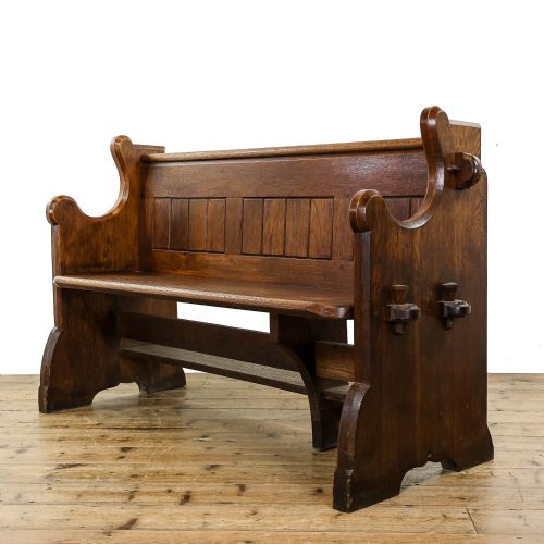 Antique Oak Church Pew