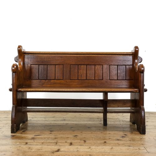 fig 1. Antique Oak Church Pew
