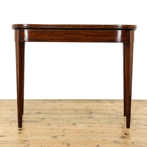 ANTIQUE REGENCY MAHOGANY FOLDOVER CARD TABLE - ADDITIONAL PHOTO 2