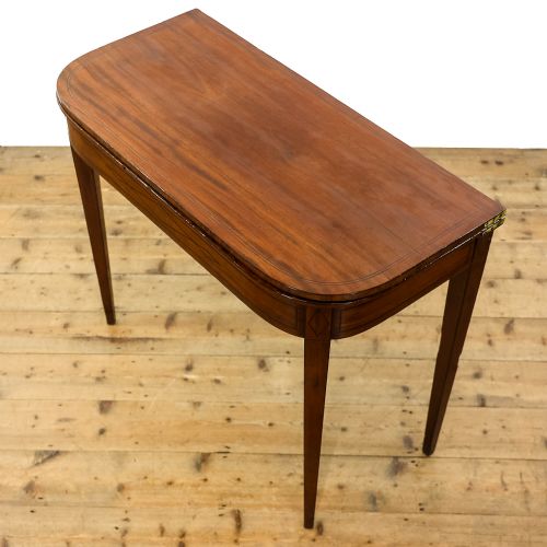 ANTIQUE REGENCY MAHOGANY FOLDOVER CARD TABLE - ADDITIONAL PHOTO 3