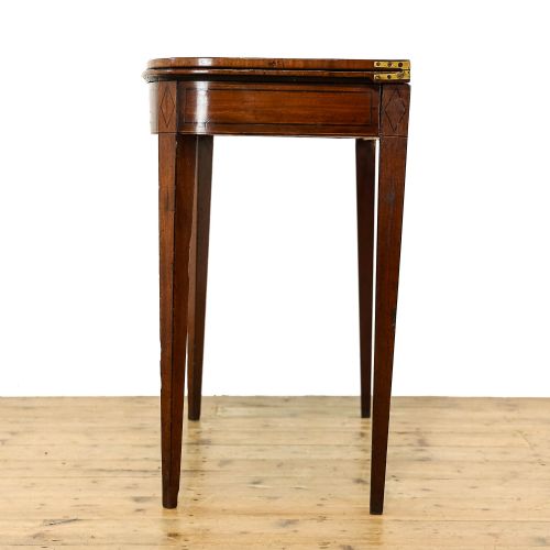 ANTIQUE REGENCY MAHOGANY FOLDOVER CARD TABLE - ADDITIONAL PHOTO 5