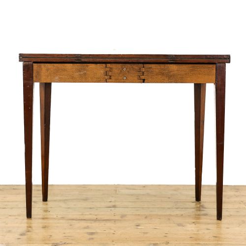 ANTIQUE REGENCY MAHOGANY FOLDOVER CARD TABLE - ADDITIONAL PHOTO 6