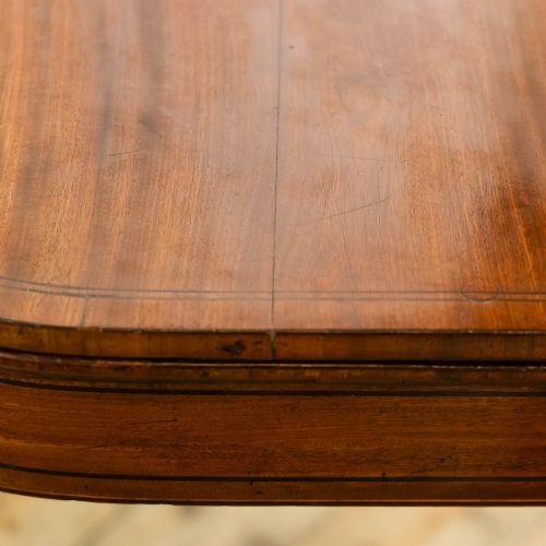 ANTIQUE REGENCY MAHOGANY FOLDOVER CARD TABLE - ADDITIONAL PHOTO 12