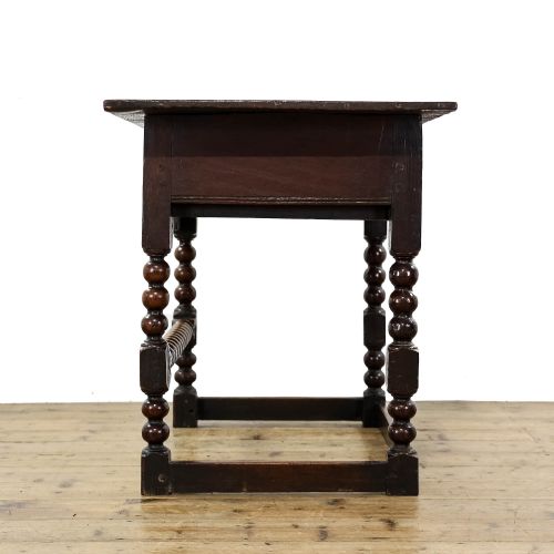 ANTIQUE JACOBEAN STYLE OAK SIDE TABLE - ADDITIONAL PHOTO 4