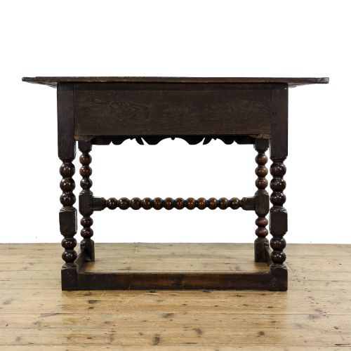 fig 3. Antique Jacobean Style Oak Side Table 
