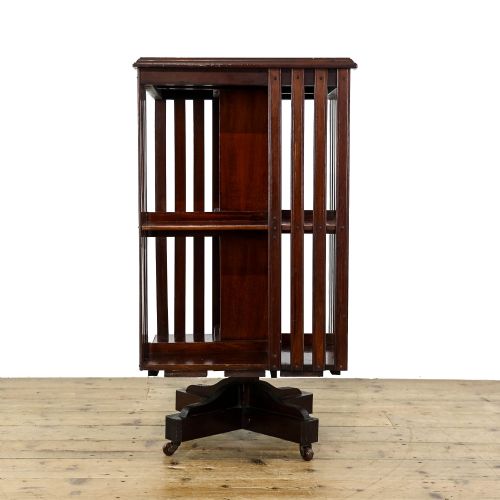 fig 1. Antique Edwardian Mahogany Revolving Bookcase