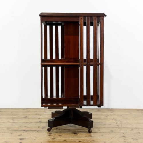 fig 2. Antique Edwardian Mahogany Revolving Bookcase