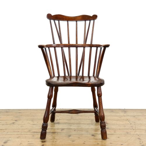 fig 1. Antique Ash and Elm Comb Back Armchair