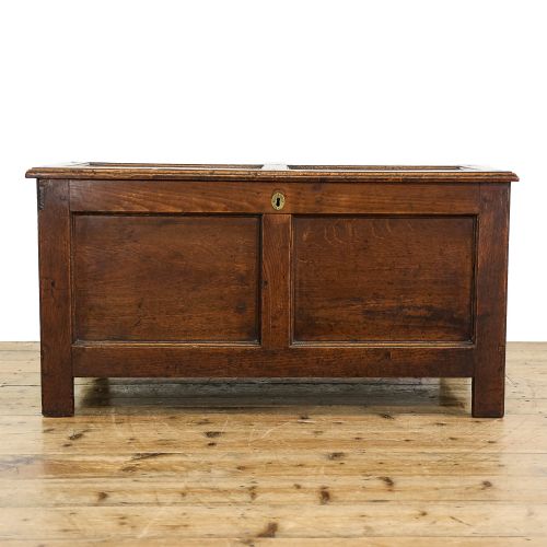 fig 1. Antique 18th Century Oak Coffer 