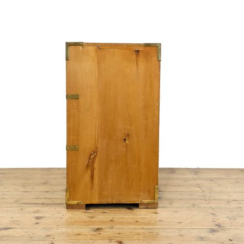 fig 3. Small Antique Campaign Pine Chest of Drawers