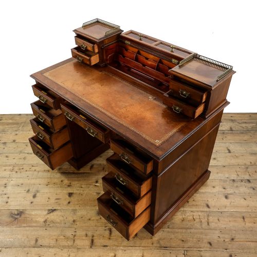fig 1. Antique 19th Century Mahogany Pedestal Desk