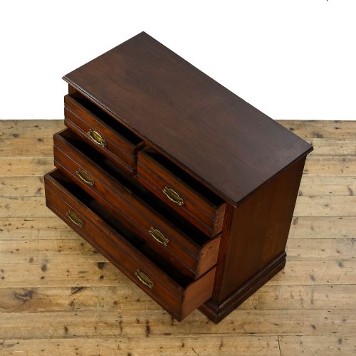ANTIQUE EDWARDIAN MAHOGANY CHEST OF DRAWERS - ADDITIONAL PHOTO 5