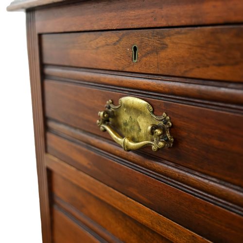 ANTIQUE EDWARDIAN MAHOGANY CHEST OF DRAWERS - ADDITIONAL PHOTO 10