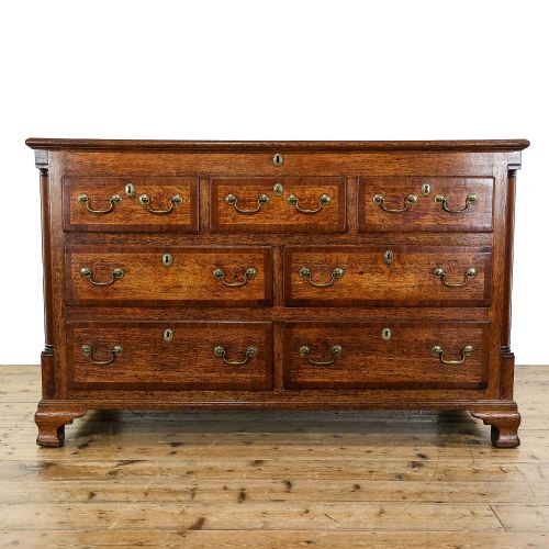 Antique 19th Century Oak Lancashire Chest
