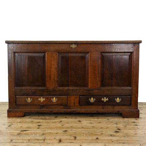 Antique Oak Mule Chest 
