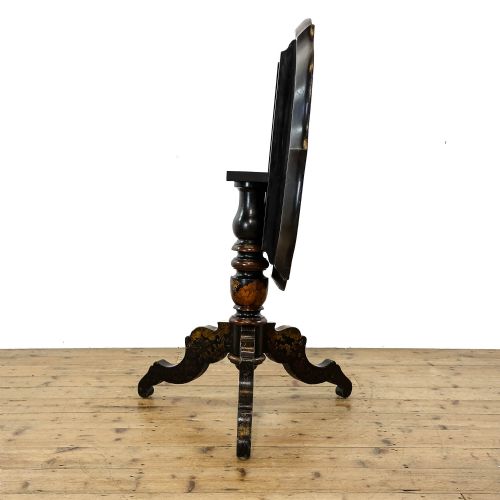 ANTIQUE 19TH CENTURY PAINTED TILT TOP TABLE - ADDITIONAL PHOTO 1