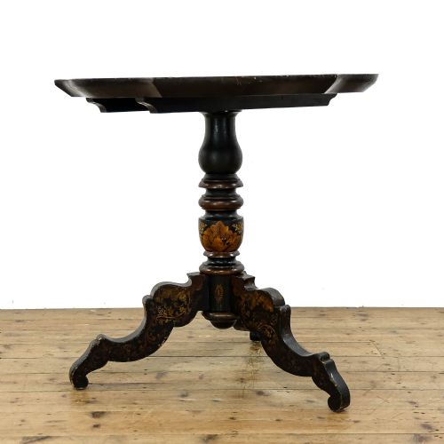 ANTIQUE 19TH CENTURY PAINTED TILT TOP TABLE - ADDITIONAL PHOTO 7