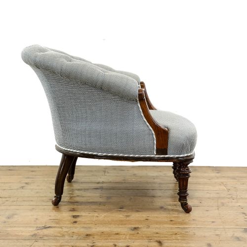 fig 2. Antique Edwardian Walnut Tub Chair