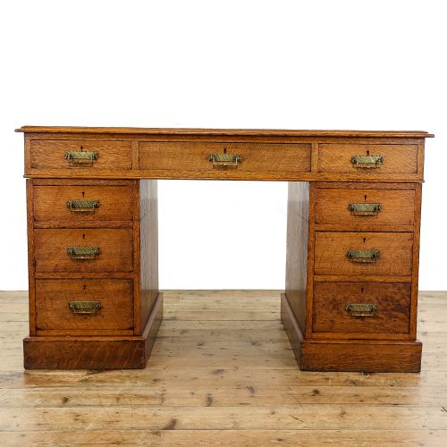 Antique Edwardian Twin Pedestal Desk
