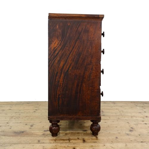 fig 2. Antique Victorian Mahogany Bow Front Chest of Drawers