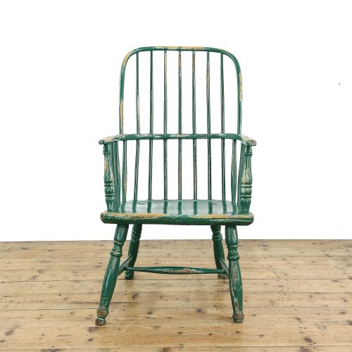 ANTIQUE GEORGIAN WINDSOR ELBOW ARMCHAIR - ADDITIONAL PHOTO 1
