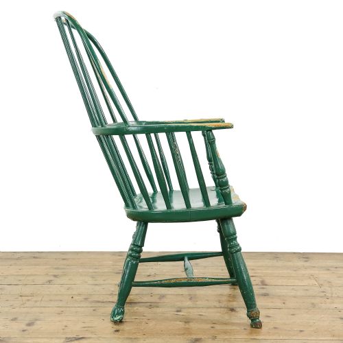 ANTIQUE GEORGIAN WINDSOR ELBOW ARMCHAIR - ADDITIONAL PHOTO 2