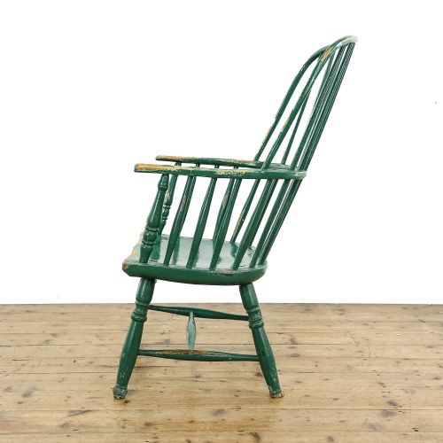 ANTIQUE GEORGIAN WINDSOR ELBOW ARMCHAIR - ADDITIONAL PHOTO 4