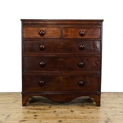 Antique 19th Century Country Oak Chest of Drawers

