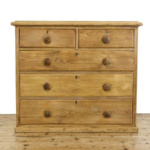 ANTIQUE PINE CHEST OF DRAWERS - ADDITIONAL PHOTO 1