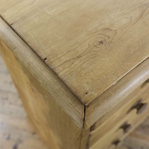 ANTIQUE PINE CHEST OF DRAWERS - ADDITIONAL PHOTO 7