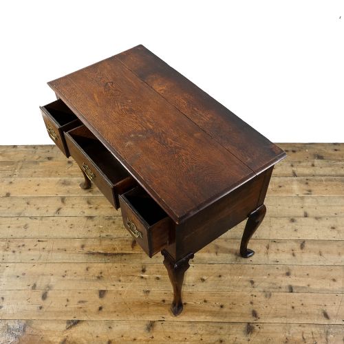 ANTIQUE GEORGIAN OAK LOWBOY SIDE TABLE - ADDITIONAL PHOTO 4