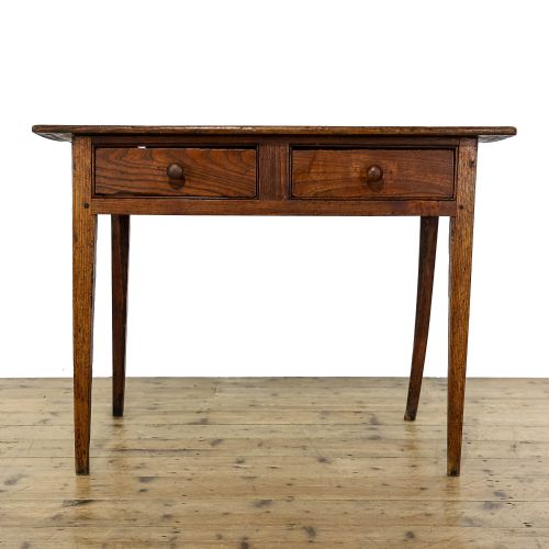 ANTIQUE 19TH CENTURY OAK AND ELM SIDE TABLE - ADDITIONAL PHOTO 1