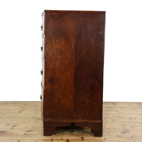 fig 3. Antique 19th Century Mahogany Bow Front Chest of Drawers