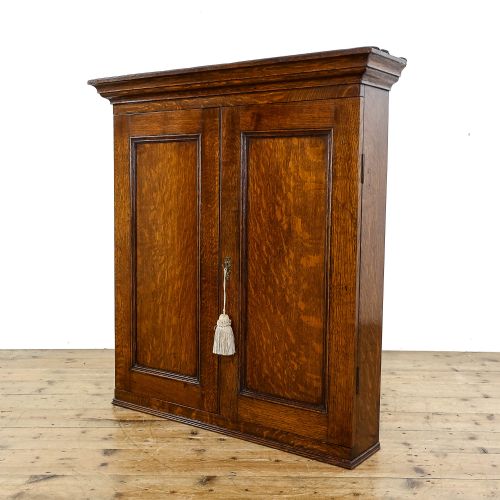 Antique George III Oak Wall Cabinet