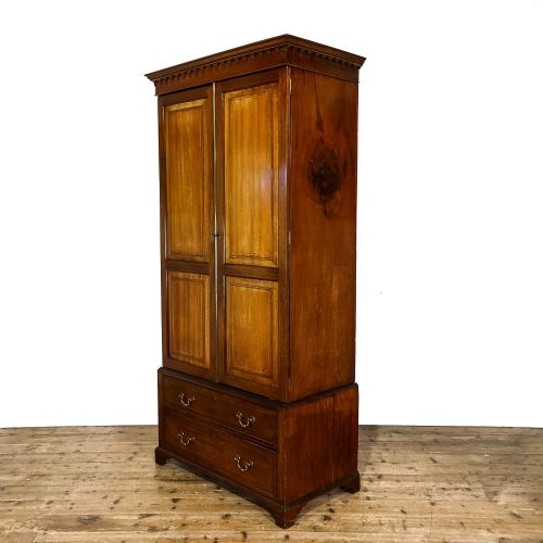 fig 1. Antique Edwardian Mahogany Wardrobe
