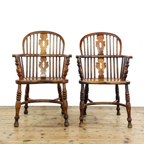fig 1. Set of Antique Georgian Ash and Elm Windsor Chairs