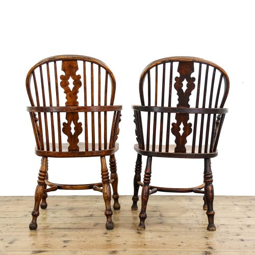fig 3. Set of Antique Georgian Ash and Elm Windsor Chairs