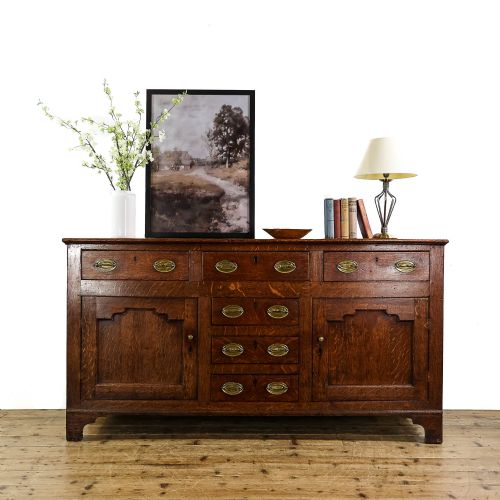 fig 1. Antique North Wales Anglesey Oak Dresser Base